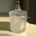 Clear Glass Storage Candy Jar With Lid